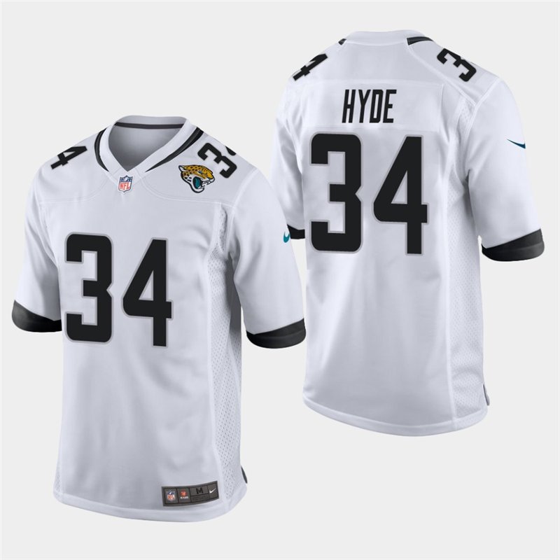 Jacksonville Jaguars #34 Carlos Hyde White Stitched Game Jersey