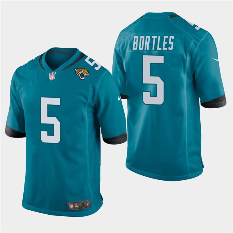 Jacksonville Jaguars #5 Blake Bortles Teal Stitched Game Jersey