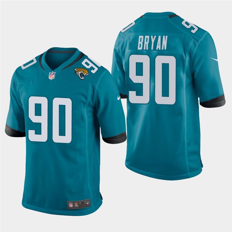 Jacksonville Jaguars #90 Taven Bryan Teal Stitched Game Jersey