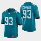 Jacksonville Jaguars #93 Calais Campbell Teal Stitched Game Jersey