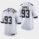 Jacksonville Jaguars #93 Calais Campbell White Stitched Game Jersey