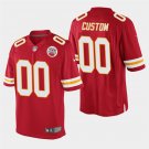 Kansas City Chiefs #00 Custom Name and Number Red Stitched Game Jersey