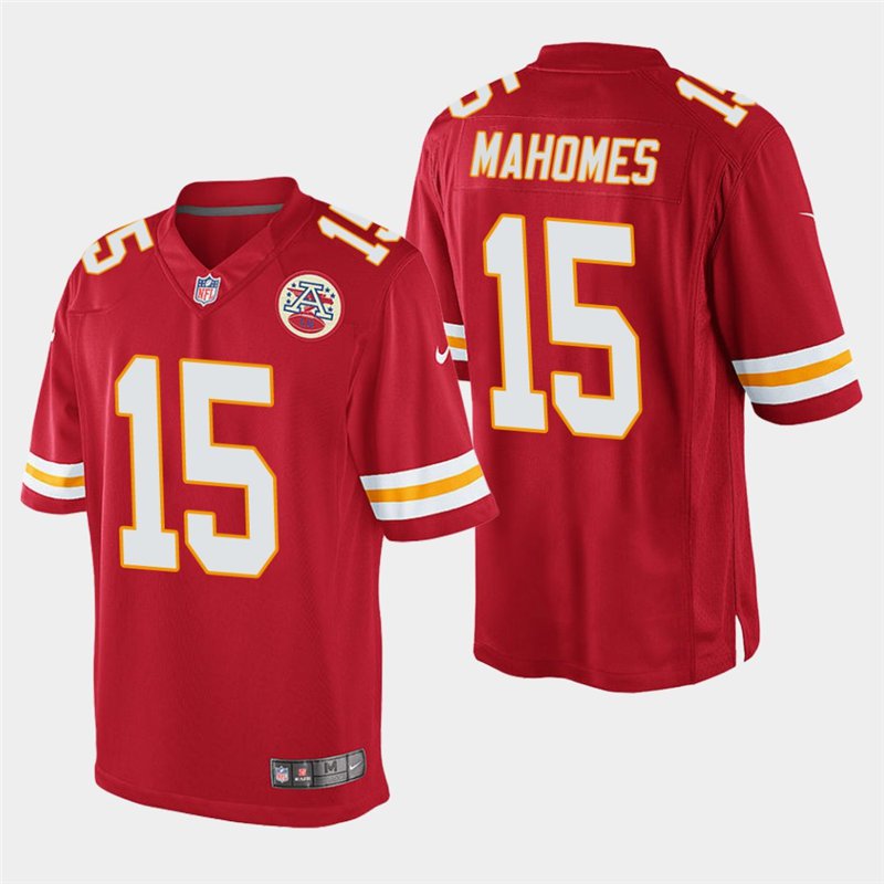 Kansas City Chiefs #15 Patrick Mahomes II Red Stitched Game Jersey