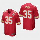 Kansas City Chiefs #35 Charvarius Ward Red Stitched Game Jersey