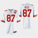 Kansas City Chiefs #87 Travis Kelce White Stitched Game Jersey