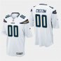 Los Angeles Chargers #00 Custom Name and Number White Stitched Game Jersey