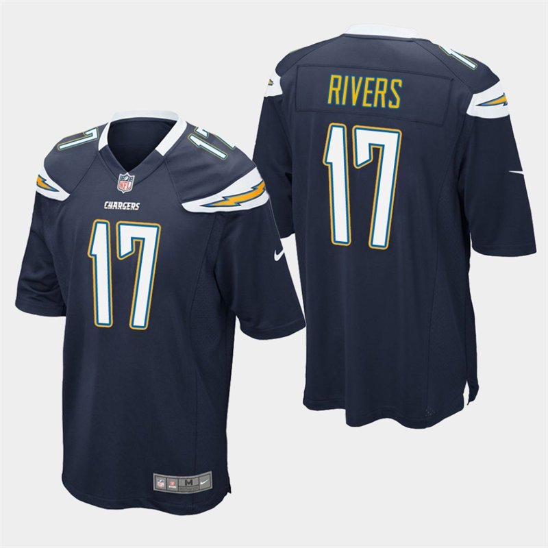 Los Angeles Chargers #17 Philip Rivers Navy Stitched Game Jersey