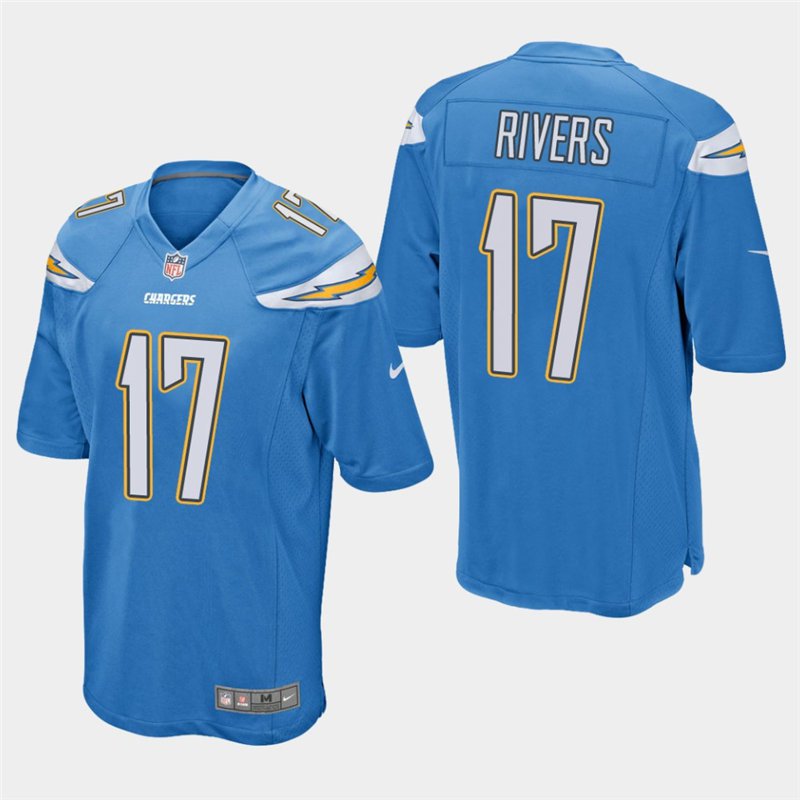 Los Angeles Chargers #17 Philip Rivers Powder Blue Stitched Game Jersey