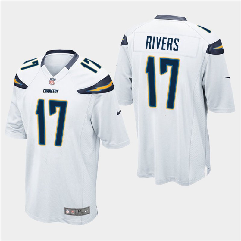 Los Angeles Chargers #17 Philip Rivers White Stitched Game Jersey