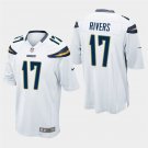 Los Angeles Chargers #17 Philip Rivers White Stitched Game Jersey