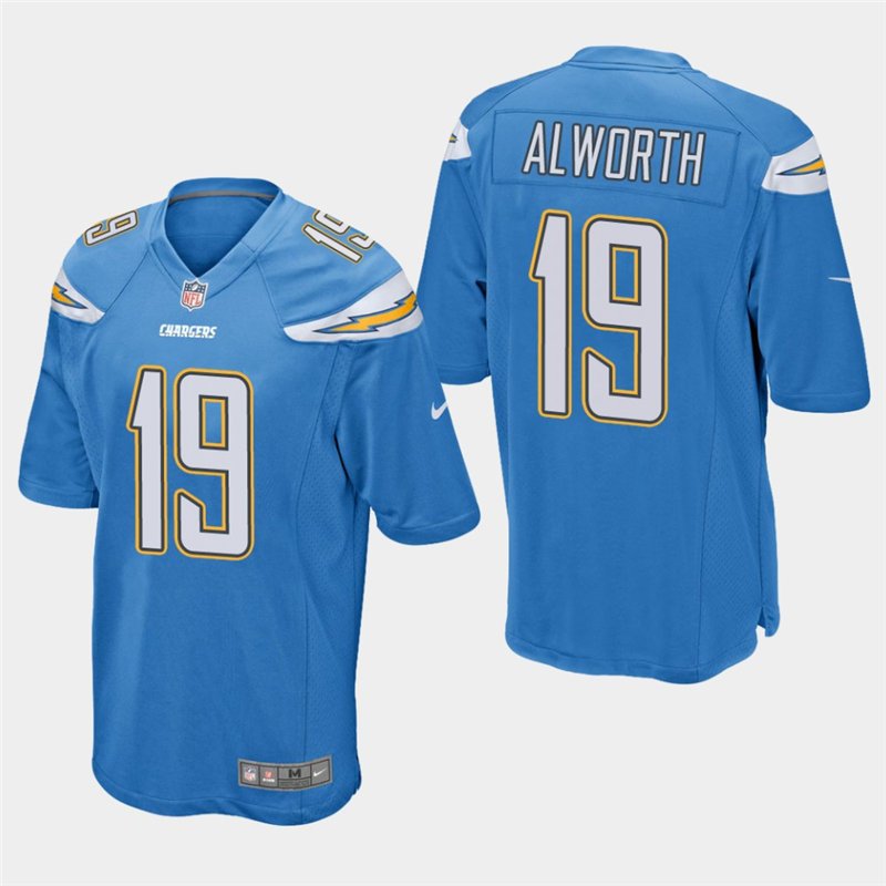 Los Angeles Chargers #19 Lance Alworth Powder Blue Stitched Game Jersey