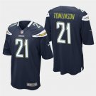 Los Angeles Chargers #21 LaDainian Tomlinson Navy Stitched Game Jersey