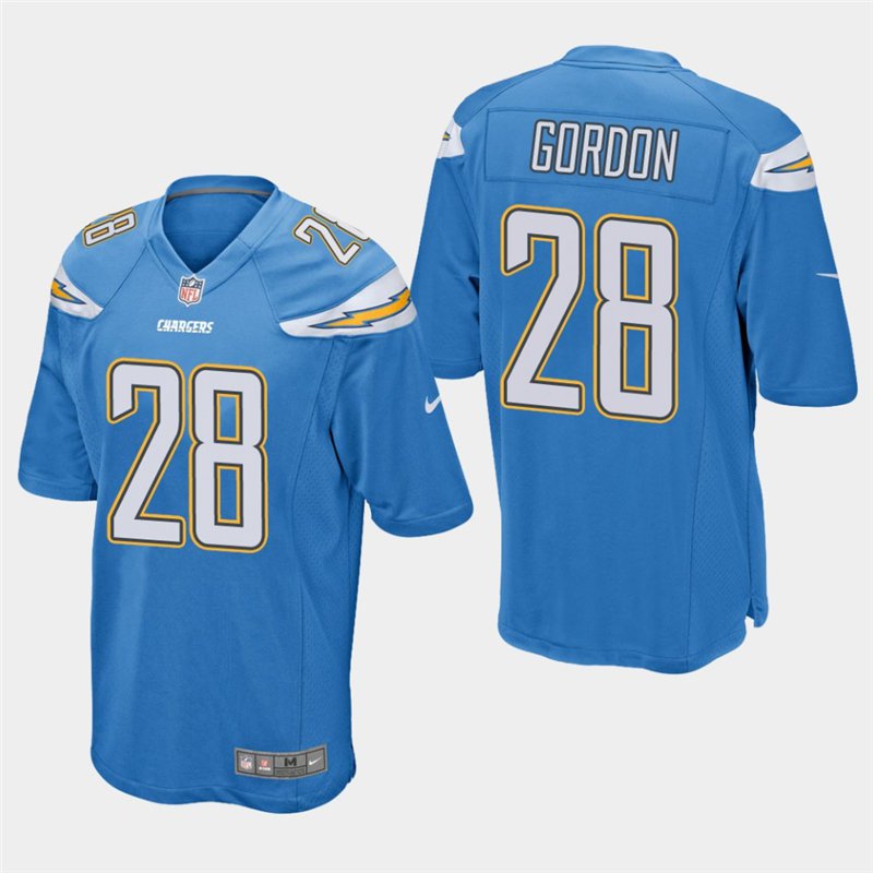 Los Angeles Chargers #28 Melvin Gordon Powder Blue Stitched Game Jersey