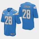 Los Angeles Chargers #28 Melvin Gordon Powder Blue Stitched Game Jersey