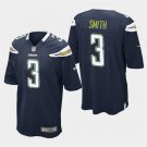 Los Angeles Chargers #3 Geno Smith Navy Stitched Game Jersey