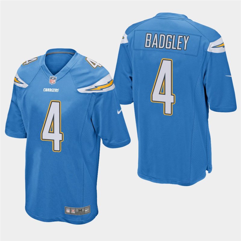 Los Angeles Chargers #4 Michael Badgley Powder Blue Stitched Game Jersey