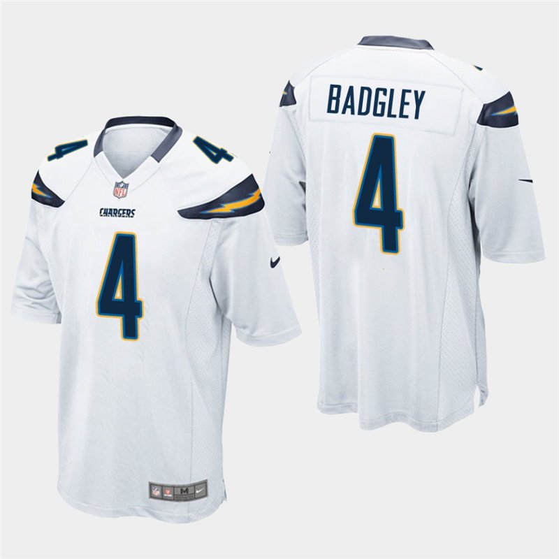 Los Angeles Chargers #4 Michael Badgley White Stitched Game Jersey