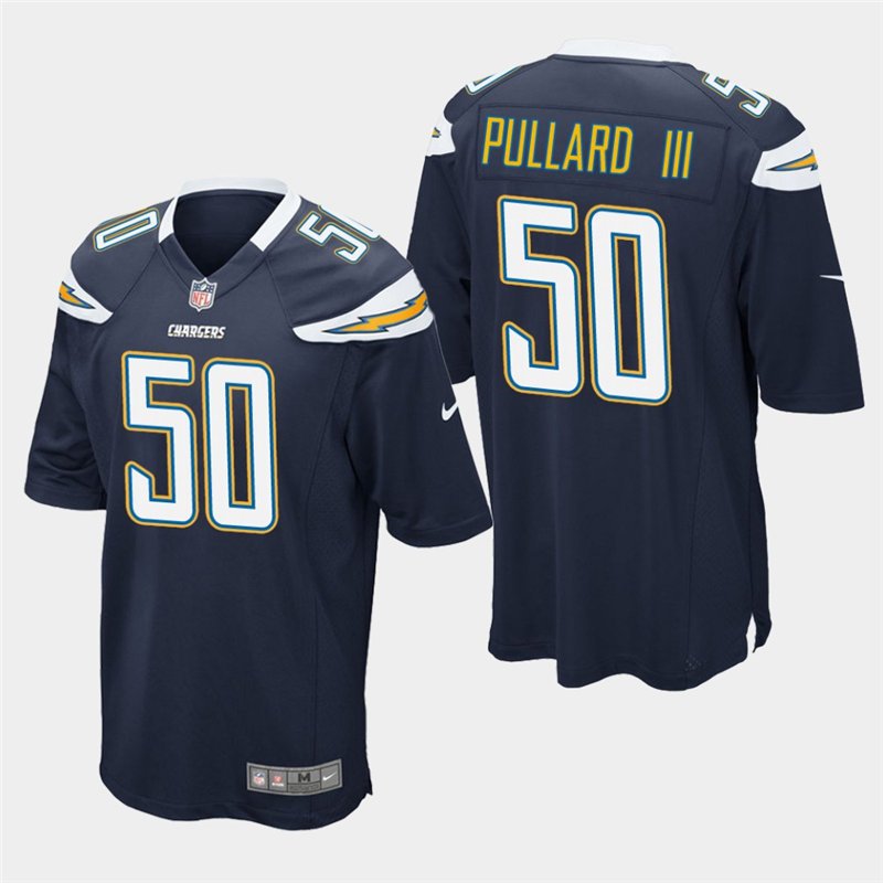 Los Angeles Chargers #50 Hayes Pullard III Navy Stitched Game Jersey