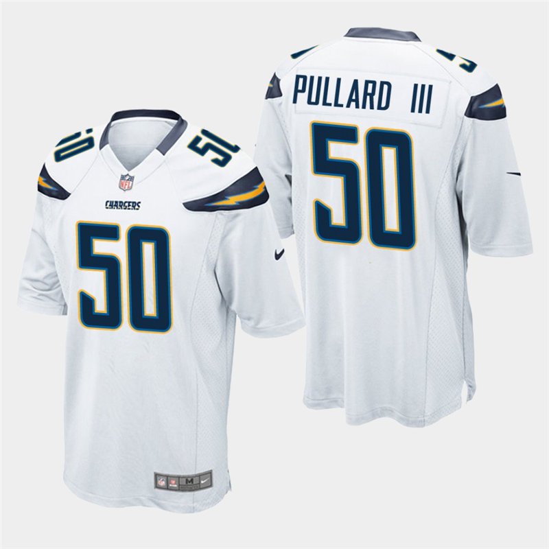 Los Angeles Chargers #50 Hayes Pullard III White Stitched Game Jersey