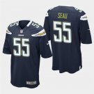 Los Angeles Chargers #55 Junior Seau Navy Stitched Game Jersey