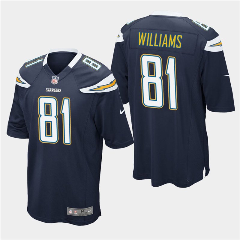 Los Angeles Chargers #81 Mike Williams Navy Stitched Game Jersey