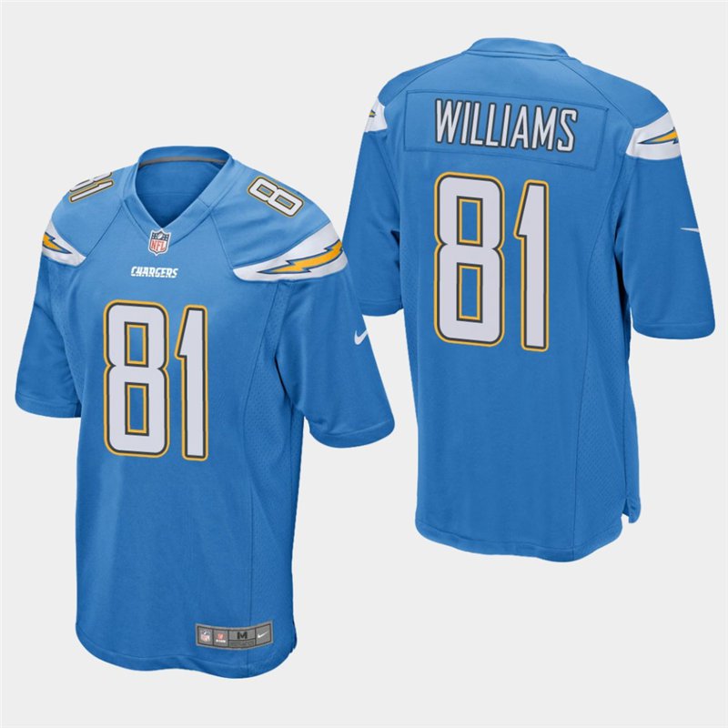 Los Angeles Chargers #81 Mike Williams Powder Blue Stitched Game Jersey