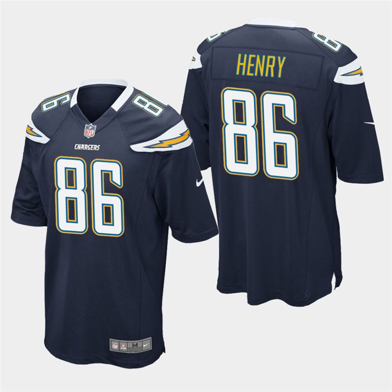 Los Angeles Chargers #86 Hunter Henry Navy Stitched Game Jersey