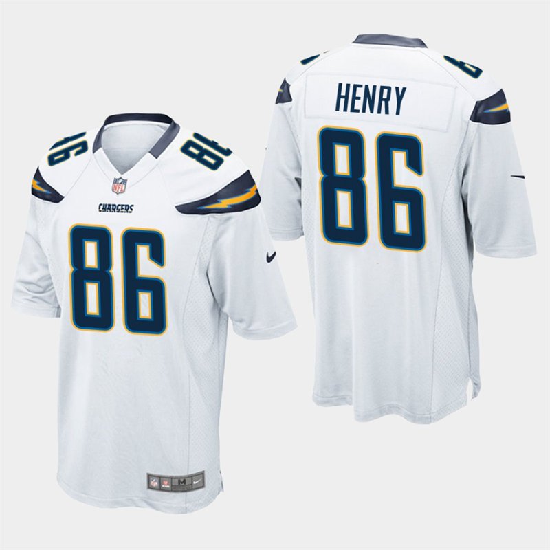 Los Angeles Chargers #86 Hunter Henry White Stitched Game Jersey