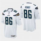 Los Angeles Chargers #86 Hunter Henry White Stitched Game Jersey