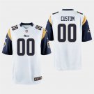 Los Angeles Rams #00 Custom Name and Number White Stitched Game Jersey