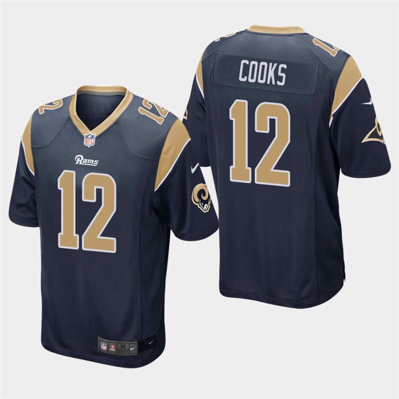 Los Angeles Rams #12 Brandin Cooks Navy Stitched Game Jersey