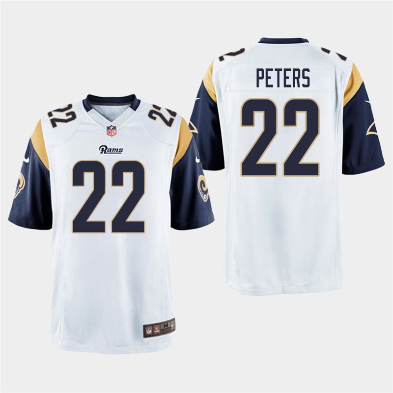 Los Angeles Rams #22 Marcus Peters White Stitched Game Jersey