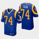 Los Angeles Rams #74 Merlin Olsen Royal Stitched Game Jersey