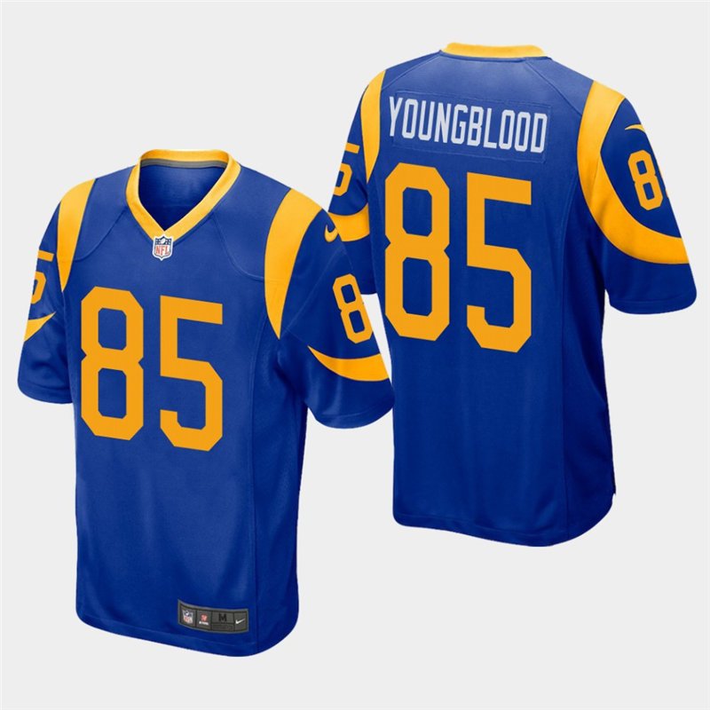 Los Angeles Rams #85 Jack Youngblood Royal Stitched Game Jersey