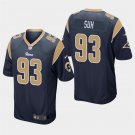 Los Angeles Rams #93 Ndamukong Suh Navy Stitched Game Jersey