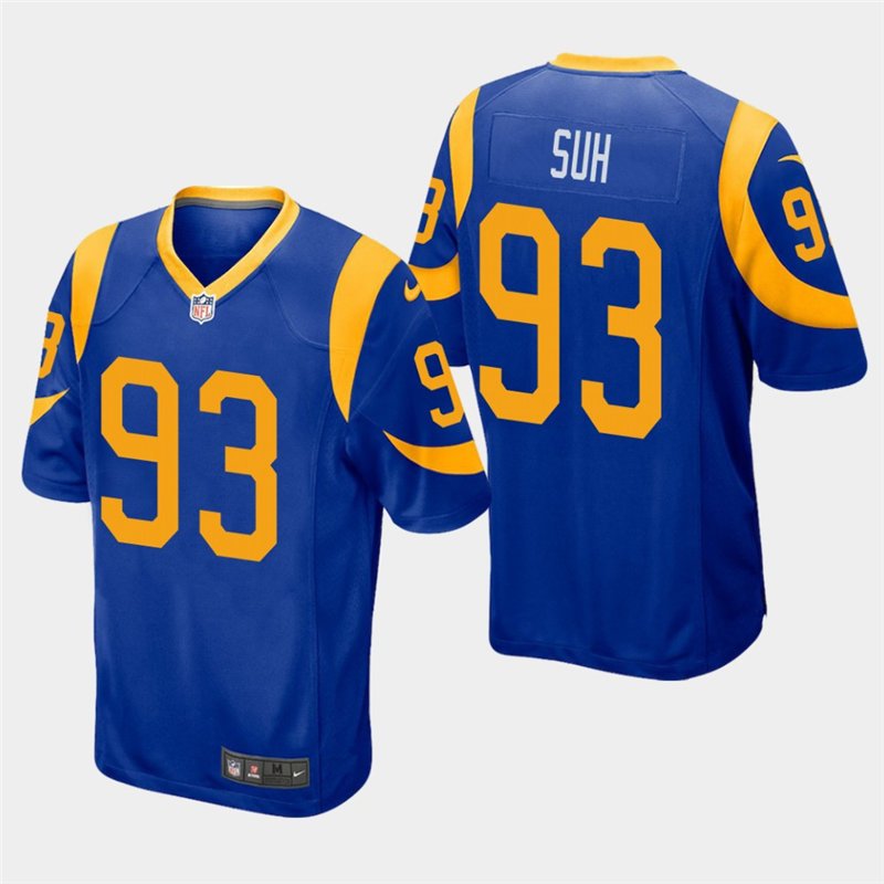 Los Angeles Rams #93 Ndamukong Suh Royal Stitched Game Jersey