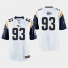 Los Angeles Rams #93 Ndamukong Suh White Stitched Game Jersey