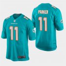 Miami Dolphins #11 DeVante Parker Aqua Stitched Game Jersey