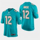 Miami Dolphins #12 Bob Griese Aqua Stitched Game Jersey