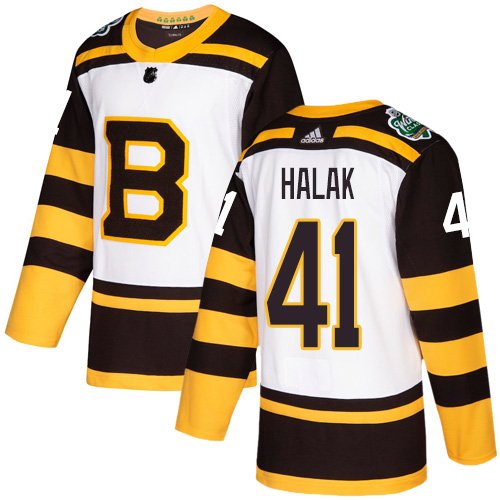 Men's Boston Bruins #41 Jaroslav Halak White 2019 Winter Classic Jersey