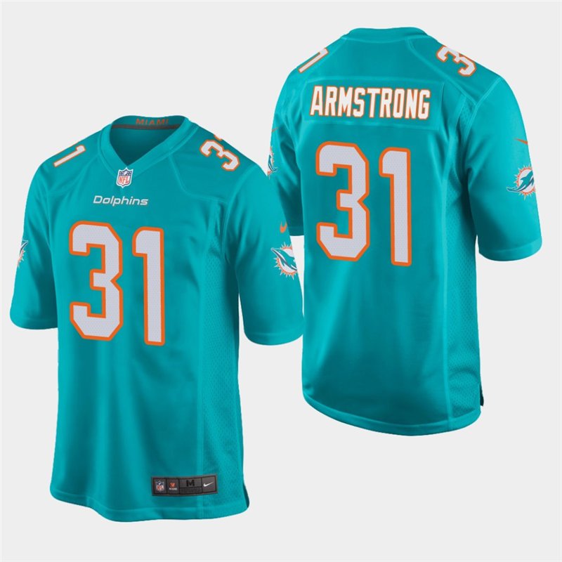 Miami Dolphins #31 Cornell Armstrong Aqua Stitched Game Jersey