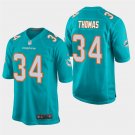 Miami Dolphins #34 Thurman Thomas Aqua Stitched Game Jersey