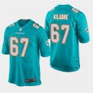 Miami Dolphins #67 Daniel Kilgore Aqua Stitched Game Jersey