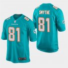 Miami Dolphins #81 Durham Smythe Aqua Stitched Game Jersey