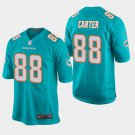 Miami Dolphins #88 Cris Carter Aqua Stitched Game Jersey