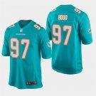 Miami Dolphins #97 Ziggy Hood Aqua Stitched Game Jersey