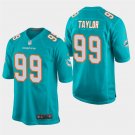 Miami Dolphins #99 Jason Taylor Aqua Stitched Game Jersey