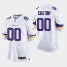 Minnesota Vikings #00 Custom Name and Number White Stitched Game Jersey