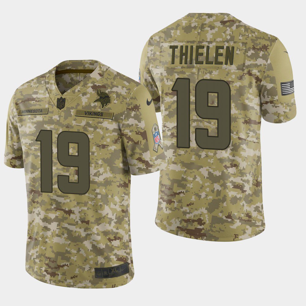 Men's Minnesota Vikings Adam Thielen 2018 Salute To Service Camo Jersey
