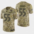 Men's Baltimore Ravens #55 Terrell Suggs 2018 Salute To Service Camo Jersey